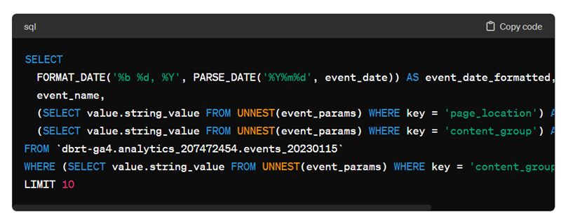 How To Format The Values Of A Field In Ga4 Bigquery Data Table - Best Sunset Designs in Retina