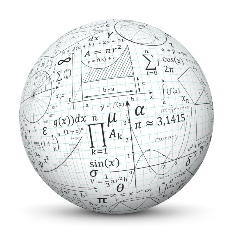 White 3d Vector Sphere With Graph Paper Texture And Mathematical - Ultra HD Landscape Photos for Desktop