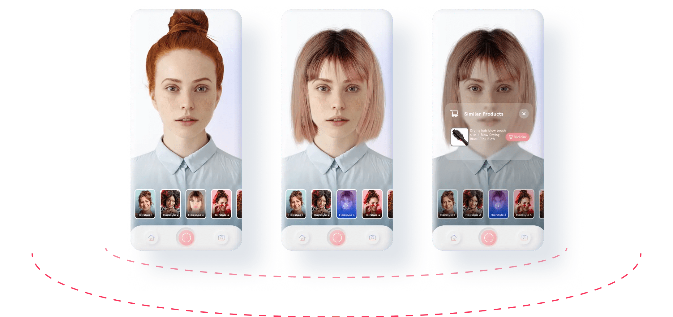 Orbo virtual hair styler