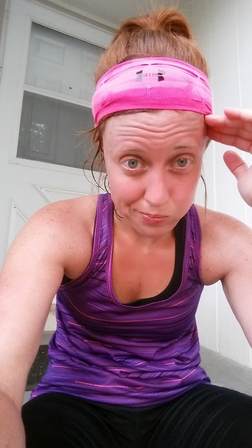 Tired and hot after a run