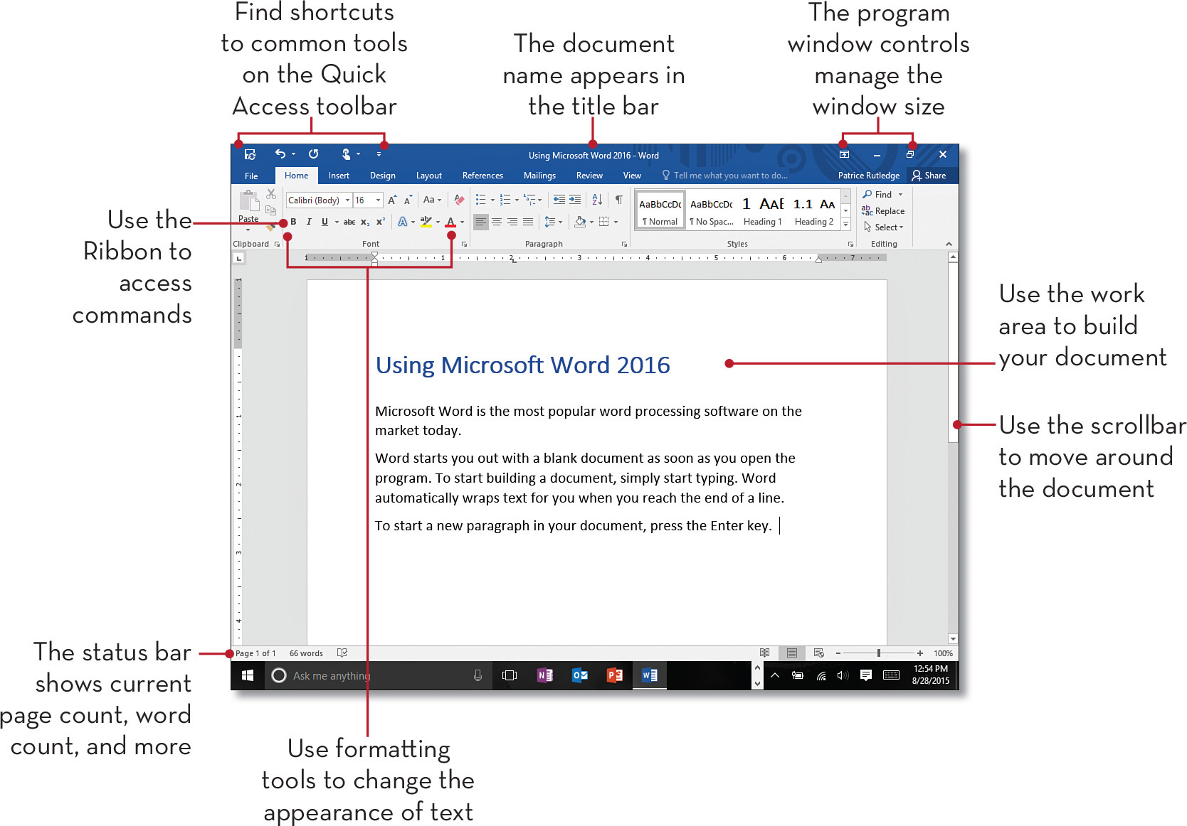 Chapter 7. creating a document in microsoft word