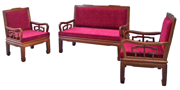High Back Sofa With Fixed Cushions Plain Design