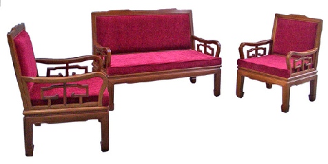 High Back Sofa With Fixed Cushions Plain Design