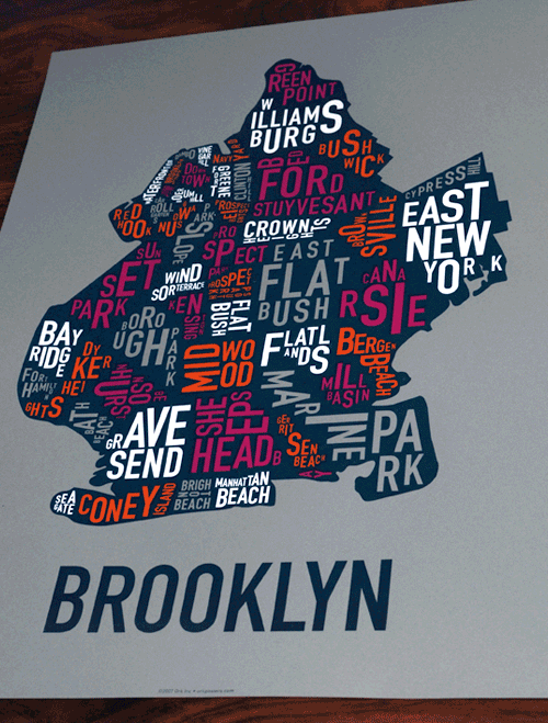 brooklyn nieghborhood poster