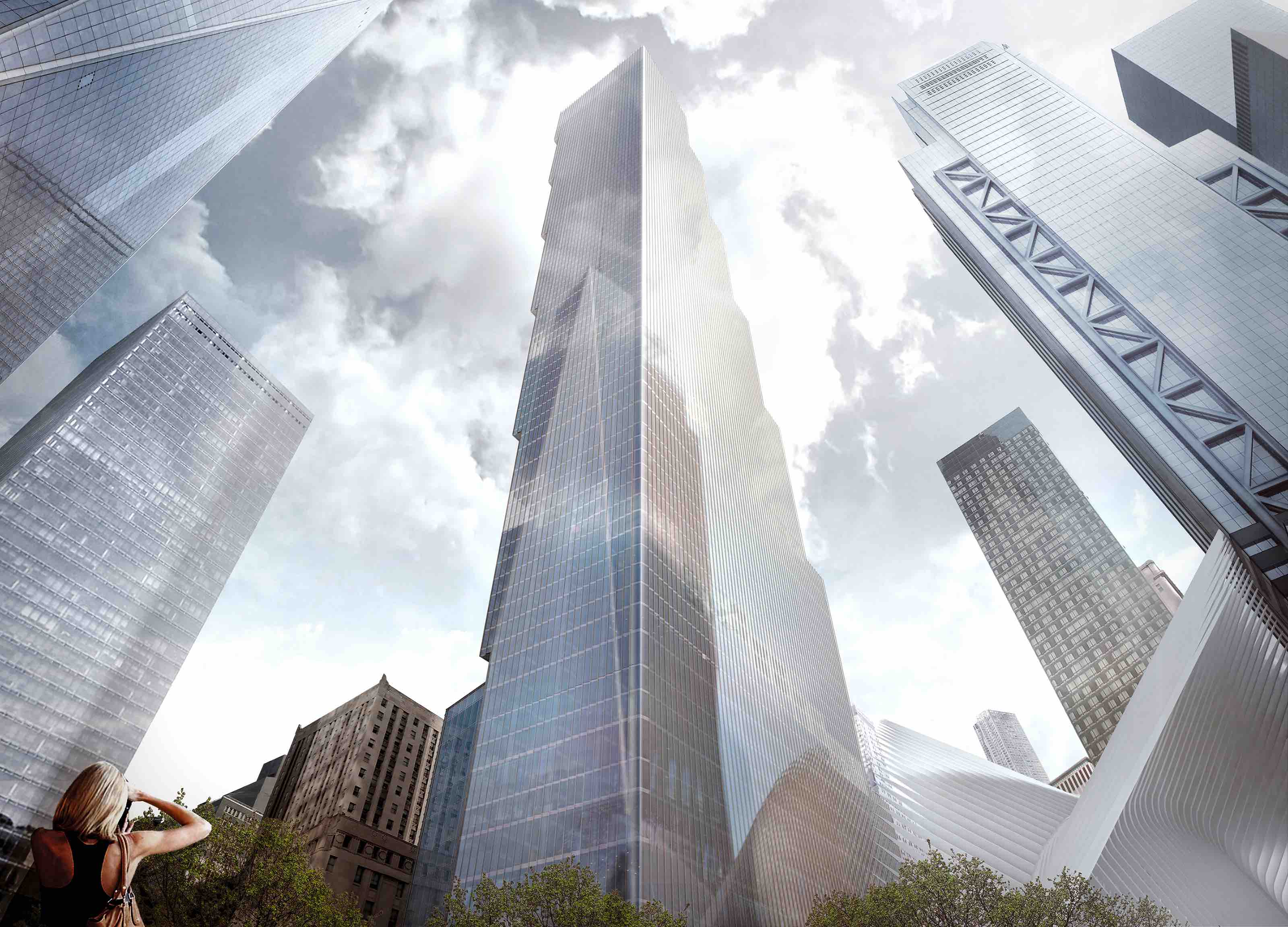 四角い箱を積み上げたような「2 World Trade Center」の