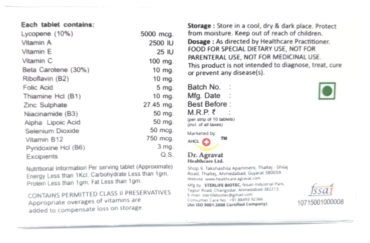 Antioxidants MultiVitamin OSMF Vita™ Lycopene with Minerals India