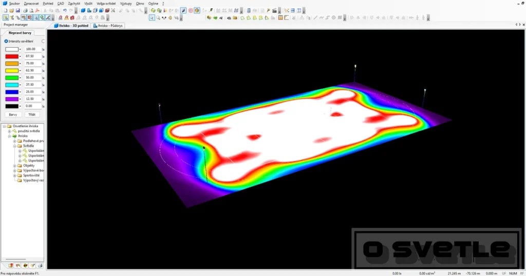 Výpočet osvetlenia