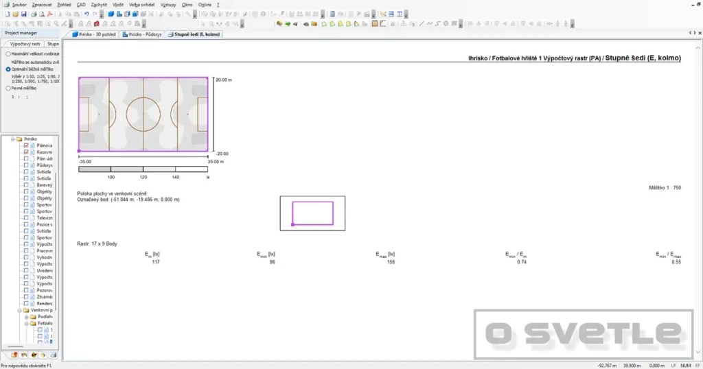 Výpočet osvetlenia