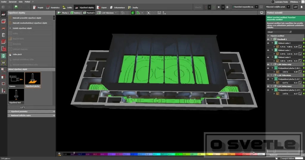 Núdzové osvetlenie telocvične - návrh