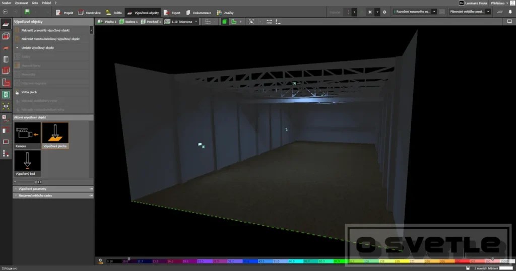 Núdzové osvetlenie telocvične - návrh