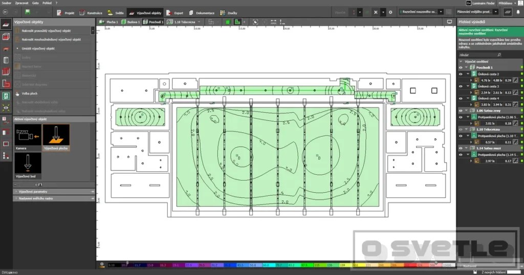 Núdzové osvetlenie telocvične - návrh
