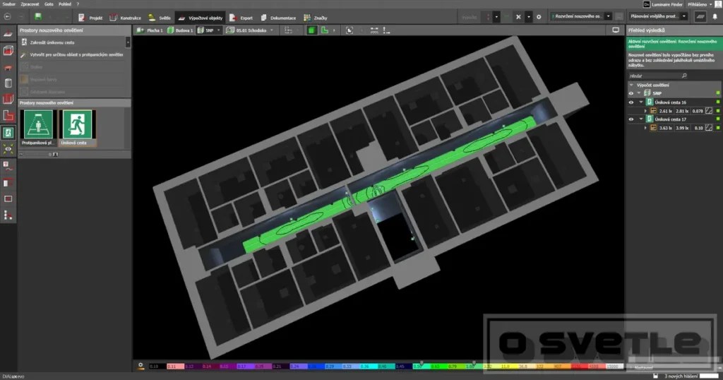 Núdzové osvetlenie domova sociálnych služieb (návrh)