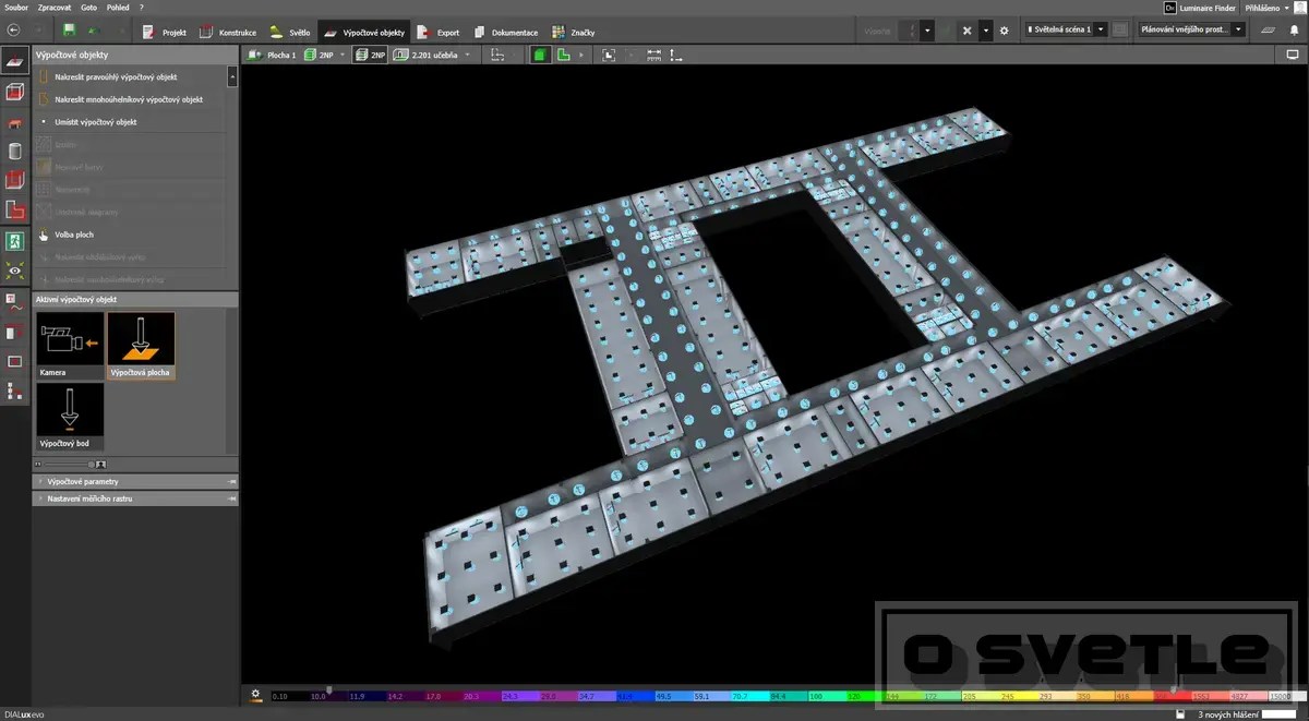 Výpočet osvetlenia priestorov základnej školy