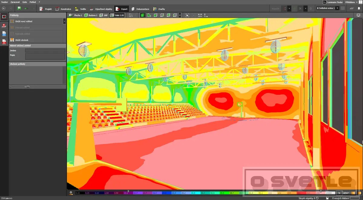 Výpočet osvetlenia basketbalového ihriska