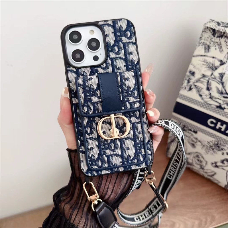 【美品】Christian Dior iPhone14pro ショルダーケース iphone15 ショルダー ケース ブランド dior アイフォン14pro