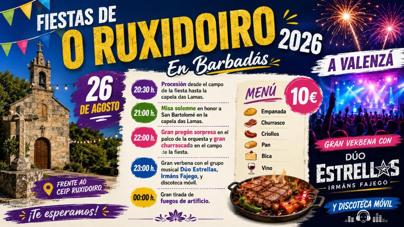 Fiestas de O Ruxidoiro 2026