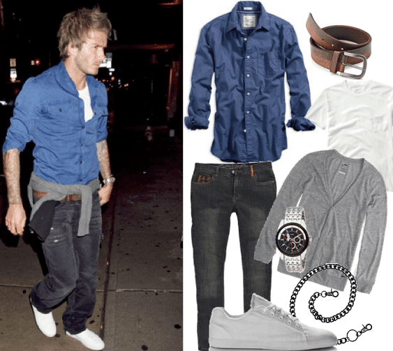 David beckham casual outfit style