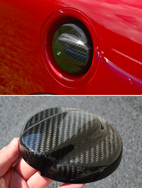 Mini cooper real carbon fiber gas lid cover gen2 r55/6