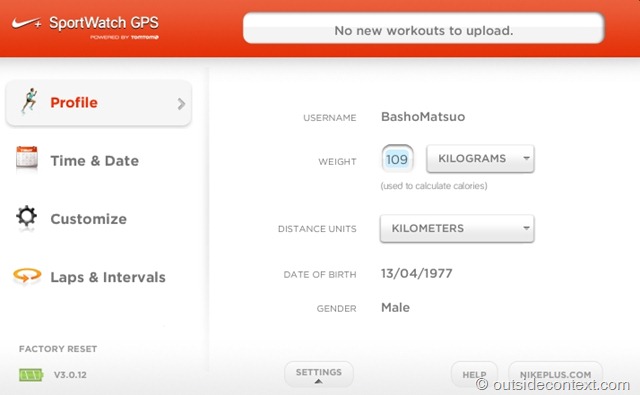 Nike+ SportWatch GPS Review Outside Context