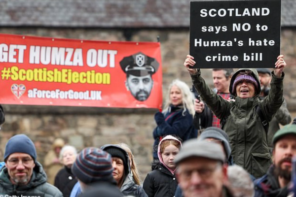 SCOTLAND – The people gather outside Parliament as the Hate Bill passes into law…
