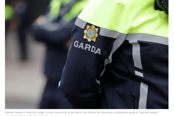 Former probationer garda spared conviction for falsifying witness statement.