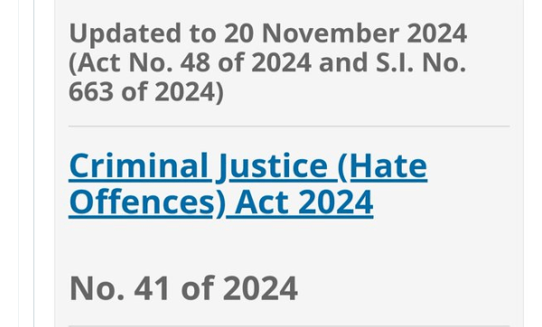 The commencement order for the Hate Crime Act hasn’t been enacted yet