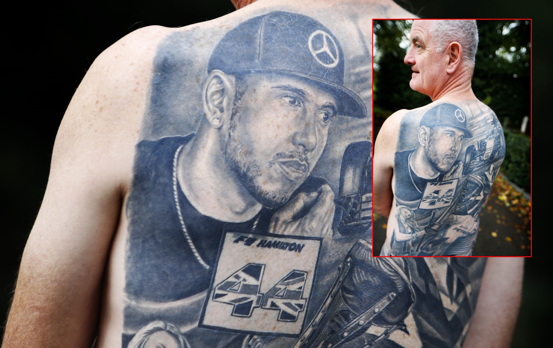 Lorry Driver Gets Back Tattooed Of F1 Champion Lewis Hamilton Oxford Mail