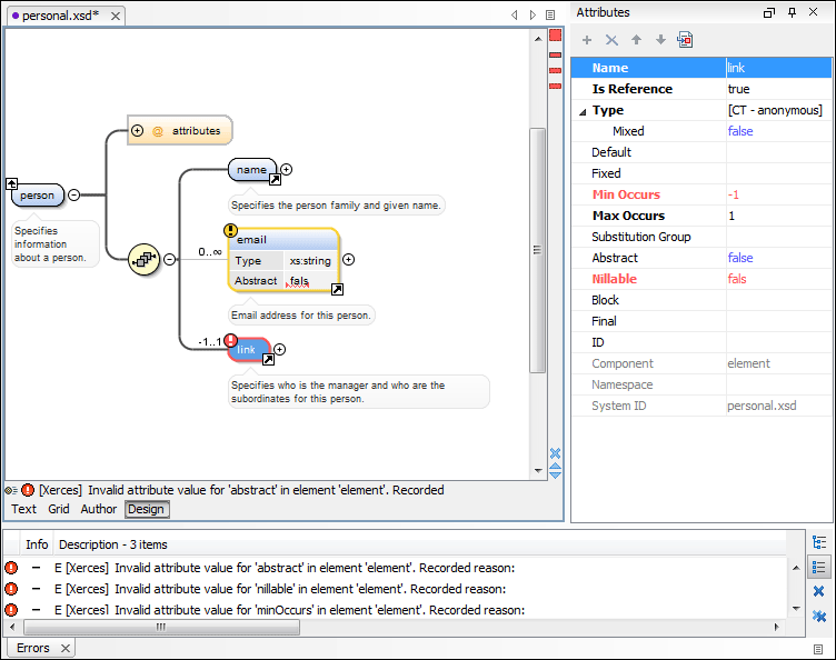 Schema validation