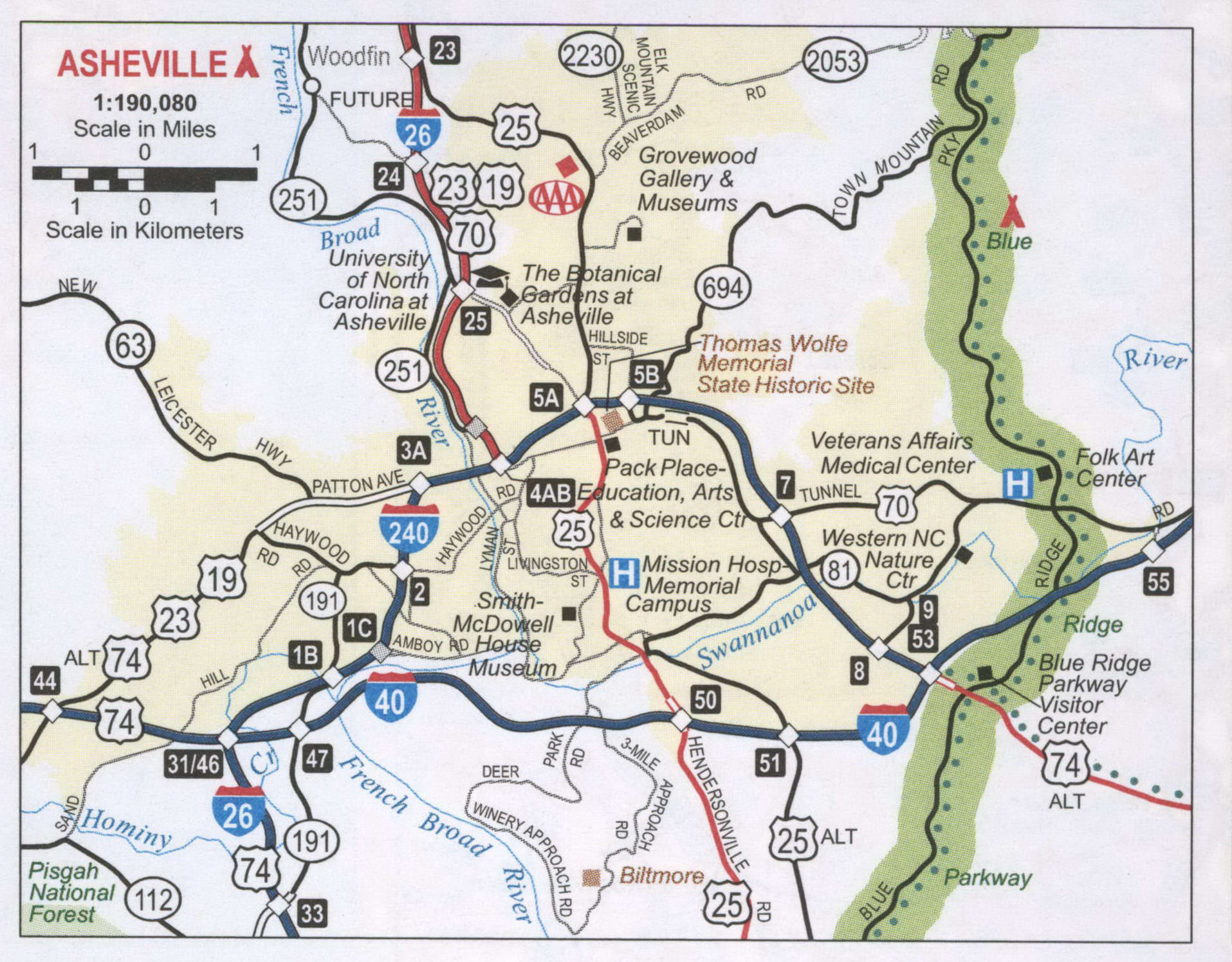 Asheville Map 84ash 