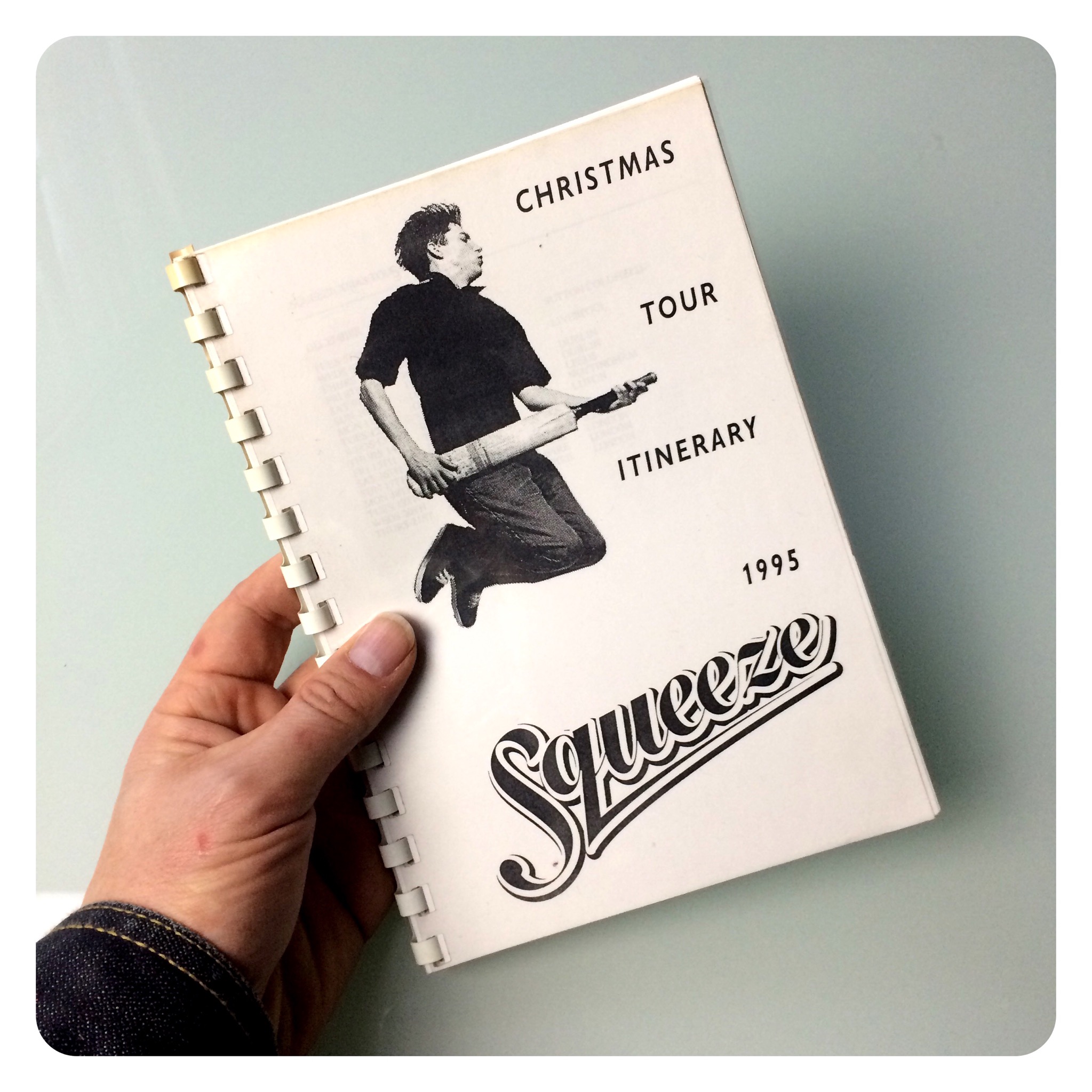 Christmas Tour Itinerary 1995