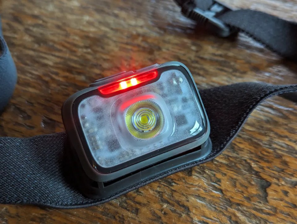 The BioLite Range 400 with the red light on