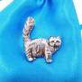 Tabby Persian Cat Pin Badge – Pageant Pewter