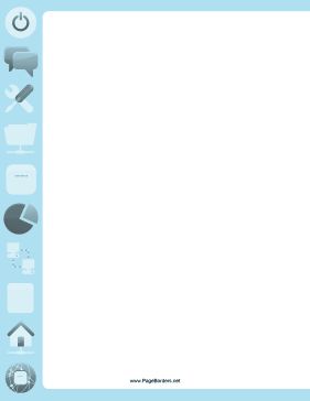 Blue Computer Border - Vintage Photos - Elegant High Resolution Collection