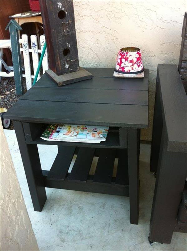 Shipping Pallet End Tables Do It Yourself