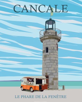 Affiche de Cancale. Le Phare de la Fenêtre
