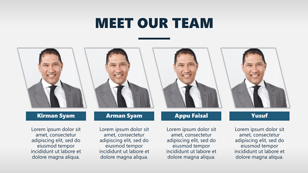 Karena dengan profile atau biodata diri kita bisa di s. Contoh Slide Presentasi Powerpoint Company Profile Yang Menarik Panrita Slide