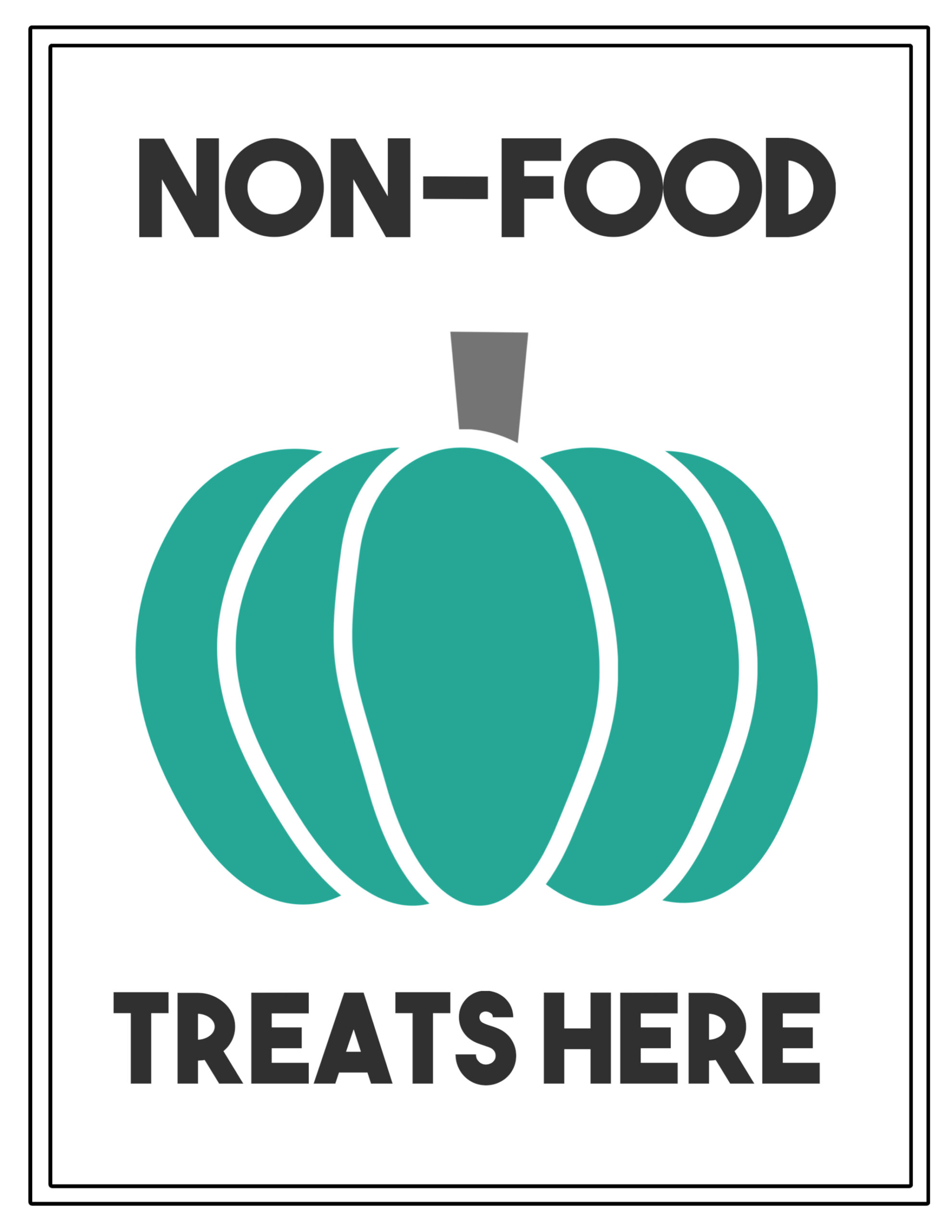 Teal pumpkin project printable sign