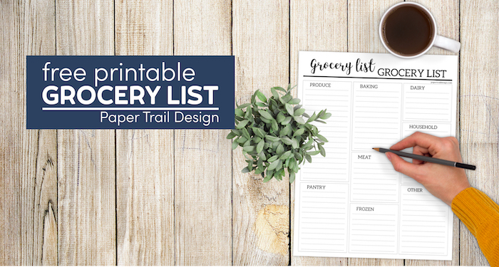 free grocery list printable paper trail design