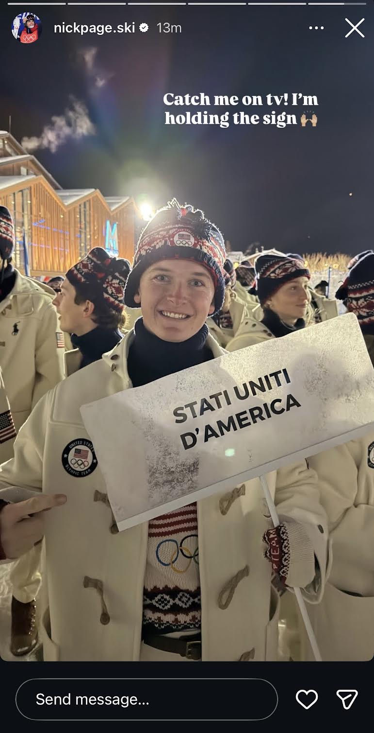 Nick Page tabbed Team USA ‘flag bearer’ at remote Olympics opening ceremony