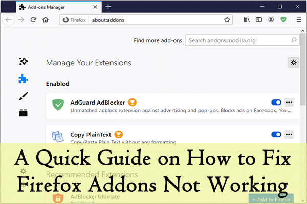 Remove an existing chrome://firefoxaccounts entry in the firefox password manager. A Quick Guide On How To Fix Firefox Addons Not Working