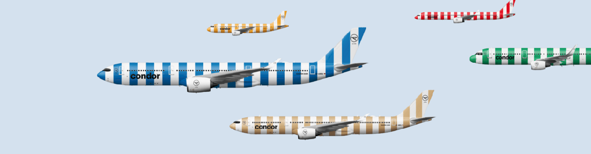 Condor's distinctive new colour scheme 