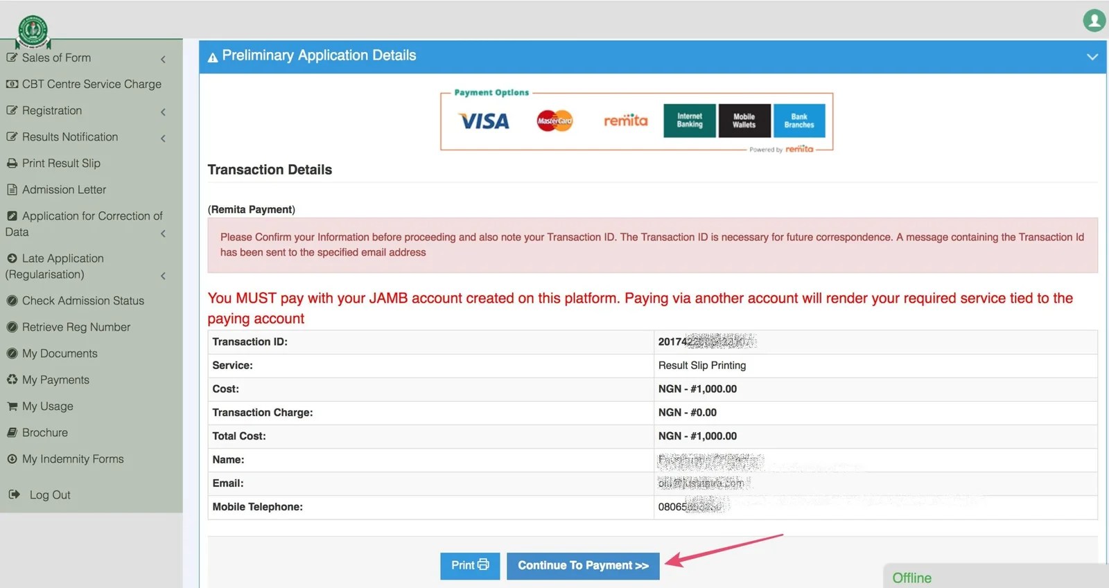 How to Print JAMB Original Result Slip for all Year 2023 Down