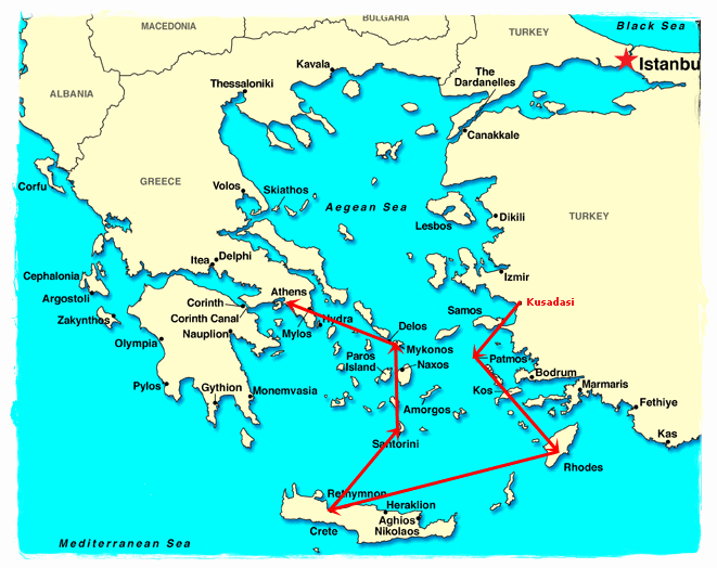 2 nights athens, 2 nights mykonos, 3 nights santorini, 3 nights crete. Greece Cruise Tour With Santorini Mykonos And Athens