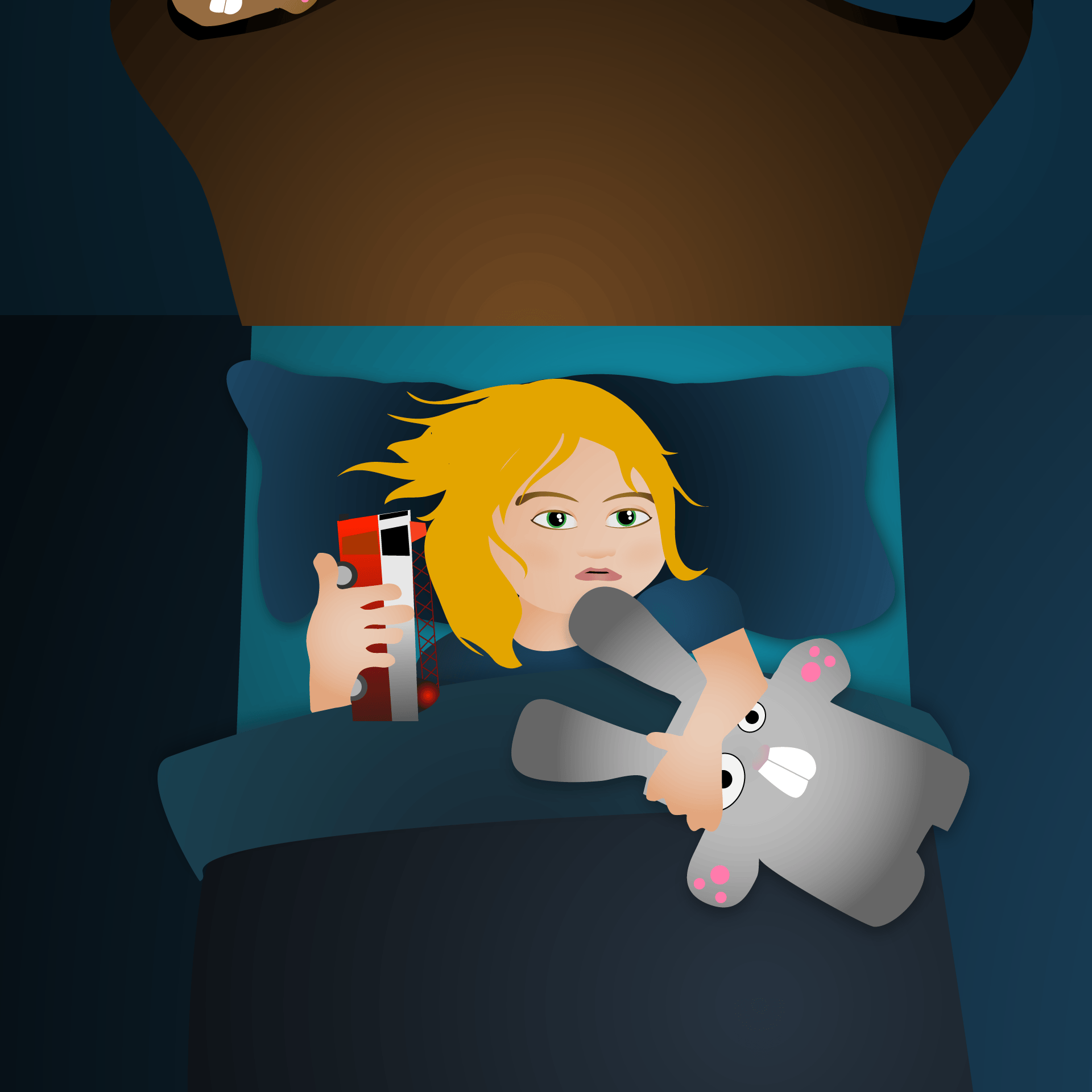 Girl waking up