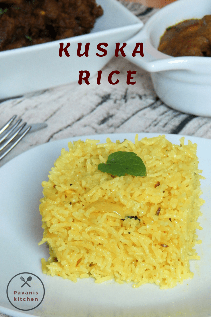Kuska Rice Recipe Kuska Biryani Recipe Pavanis Kitchen