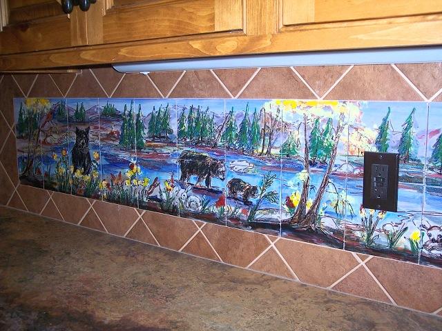 The Vineyard Tile Murals - Tuscan Wine Tiles - Kitchen ...
