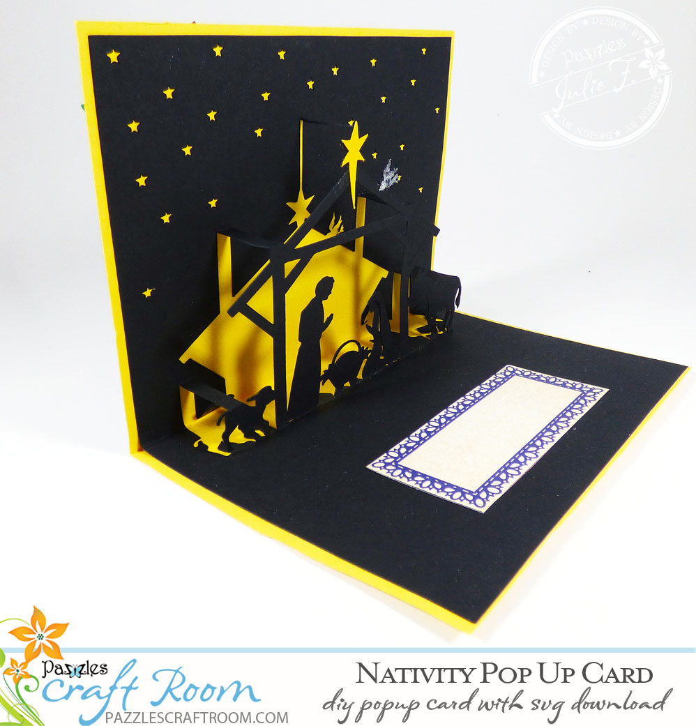 This is my collection of free cricut holiday card svg templates. Diy Christmas Nativity Pop Up Card Pazzles Craft Room