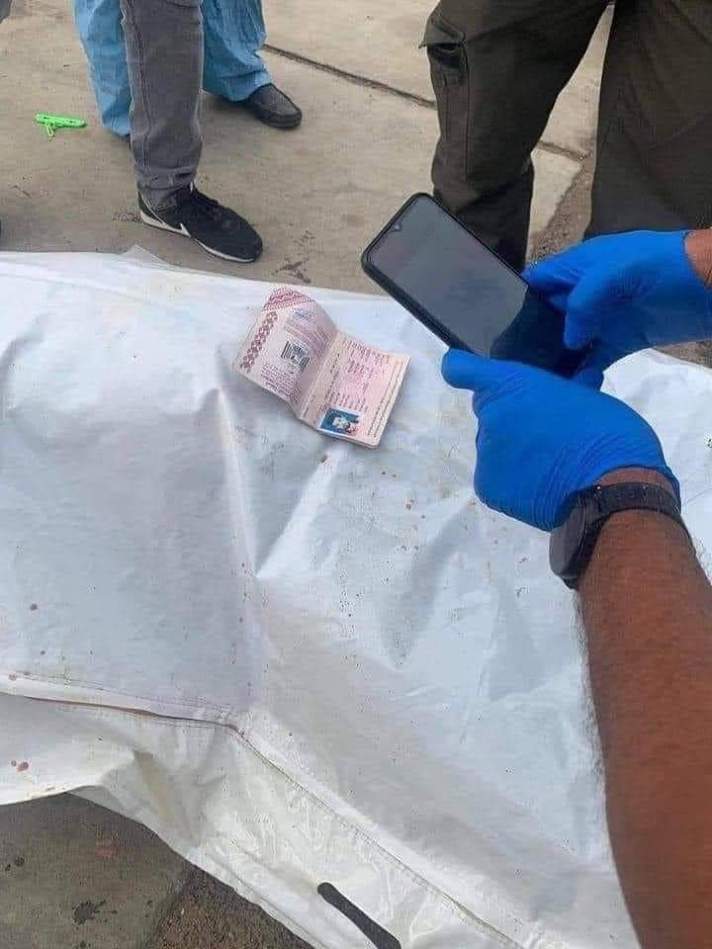 جثة أحد الضحايا من قطاع غزة