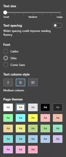 Text Preferences
