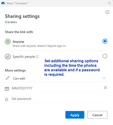 share-settings